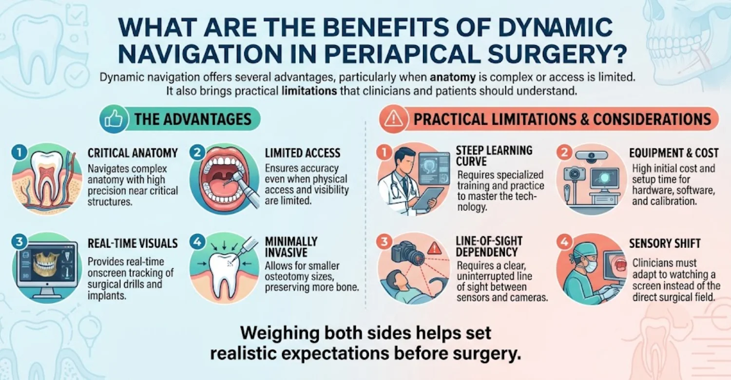infographic Dynamic vs Static Navigation in Endodontic Microsurgery